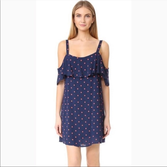 Splendid Lacy Polka Dot Crepe Cold Shoulder - Picture 1 of 8
